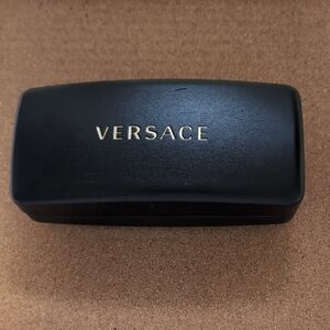 Versace Black Glasses Case with Gold Logo